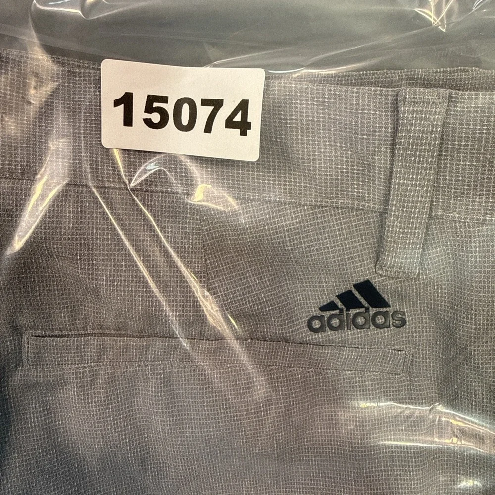 Adidas Shorts Mens 34 GRY TEXTURED  Climacool Golf Casual Lightweight Outdoor